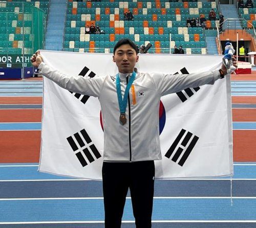 남자 세단뛰기 유규민, 아시아실내육상선수권 3위