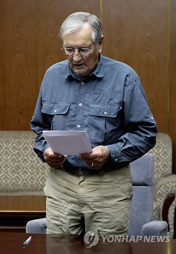 북한에 억류됐다 풀려난 메릴 뉴먼 