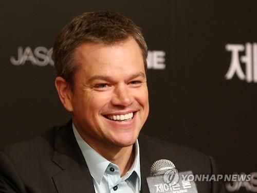 2016년 '제이슨 본' 홍보차 방한한 맷 데이먼