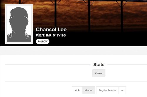 미국프로야구 마이너리그 홈페이지에 소개된 이찬솔