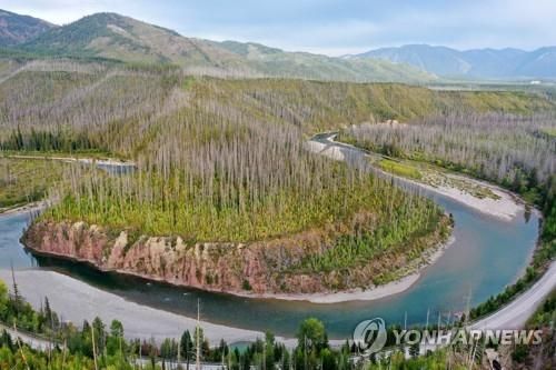 미 몬태나주에 있는 로키산맥