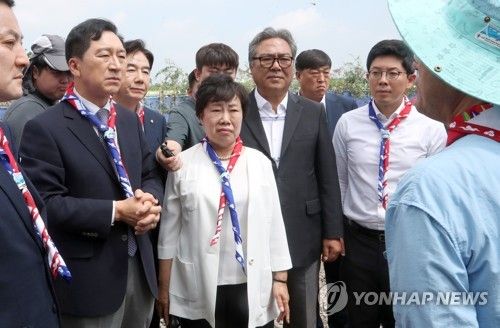 새만금 잼버리 현장 찾은 김기현 대표