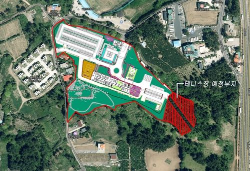 제주경찰청 내 개방형 테니스장 예정 부지