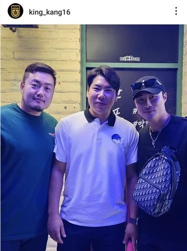 최지만, 강정호, 김하성(왼쪽부터)