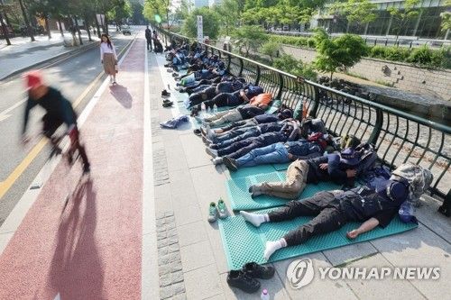 민주노총 건설노조 '1박2일' 집회