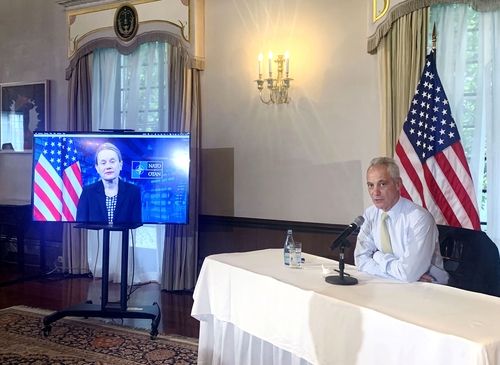 람 이매뉴얼 주일미국 대사, 도쿄서 기자간담회