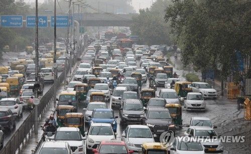 2022년 6월 30일 인도 수도 뉴델리 출근길(기사와 관련 없음)