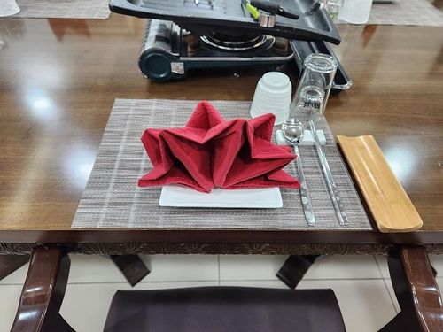 광개토제일회관 장성급 냅킨 세팅