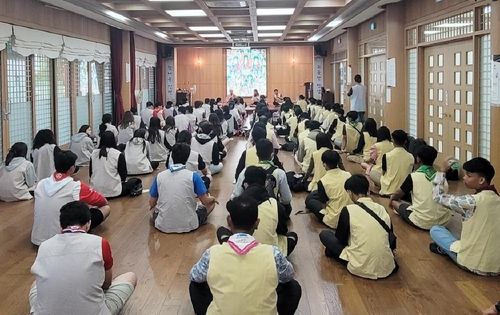 템플스테이 하는 스카우트들