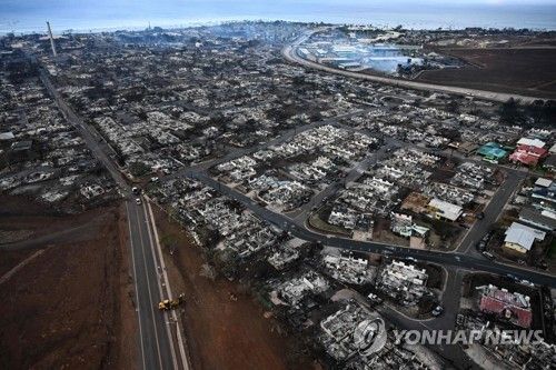 잿더미가 된 지상낙원 [AFP=연합뉴스]