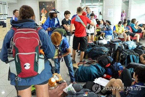 대전 떠나는 잼버리 대원들