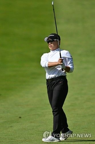 신지애의 최종 라운드 경기 모습