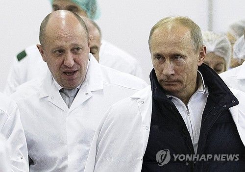 한 때 가까웠던 푸틴과 프리고진