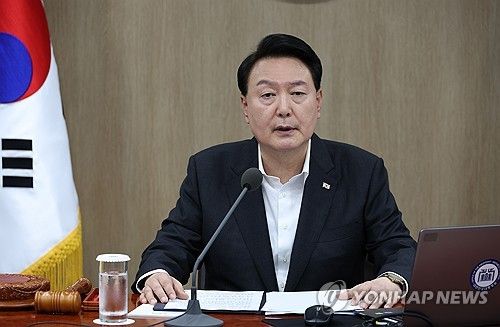 국무회의 발언하는 윤 대통령
