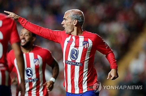 레알 바예카노를 상대로 선제골을 터트린 앙투안 그리에즈만