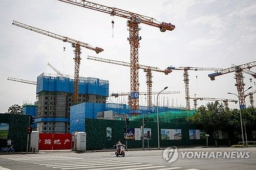 중국 베이징의 건설 현장