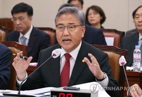 답변하는 박진 장관