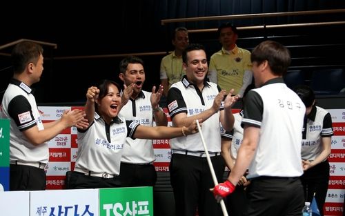 팀리그 2연승을 달린 블루원리조트