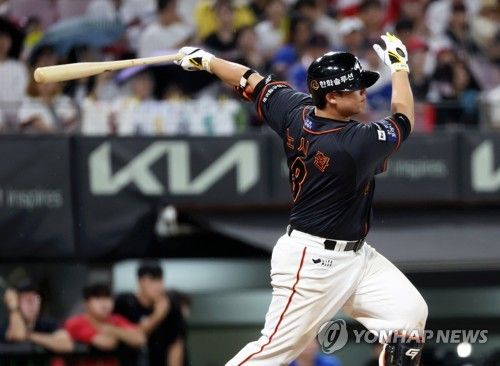 노시환, 100퍼센트 출루 맹활약