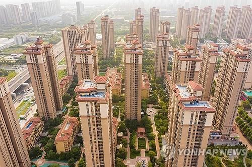  중국 정저우의 아파트 단지.