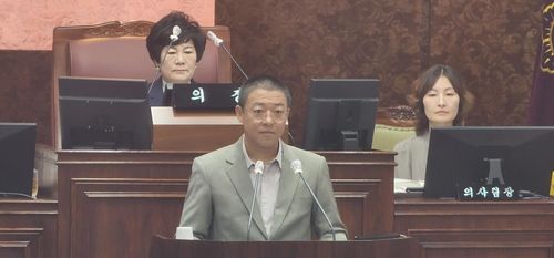 신상발언 하는 김수완 제천시의원