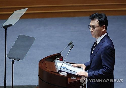 교섭단체 대표 연설하는 박광온 원내대표