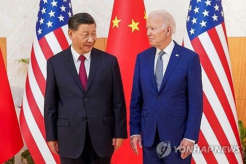 작년 11월 G20 정상회의에서 만난 시진핑 중국 국가주석(왼쪽)과 조 바이든 미국 대통령