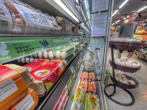 대만 식료품점에 진열된 달걀