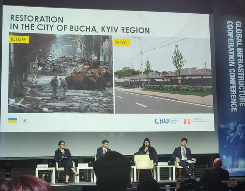 우크라이나 건설협회가 소개한 부차시의 복구 전후 