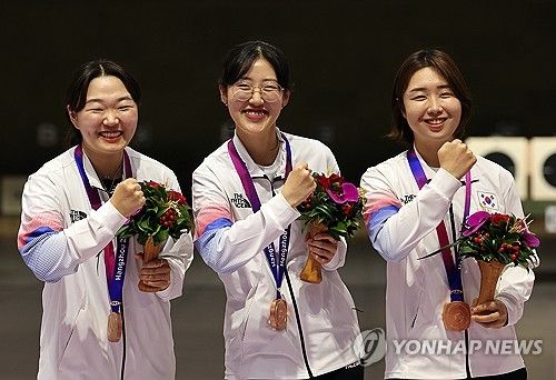 우리가 여자 25m 권총 단체전 동메달리스트
