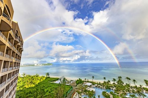 하얏트 리젠시 괌에 뜬 무지개 [사진/성연재 기자]