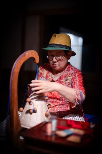 이부자 씨의 작업 모습 