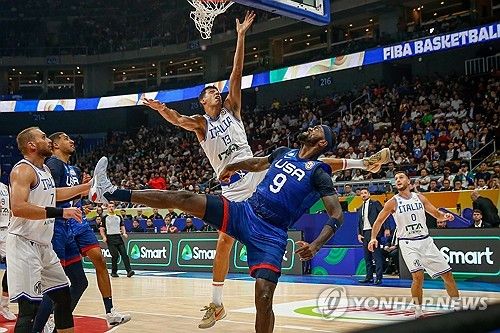 미국과 이탈리아의 경기 모습. 