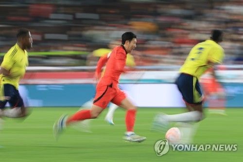 3월 A매치 당시 손흥민 질주