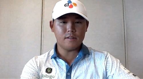 화상 인터뷰에 참석한 김시우