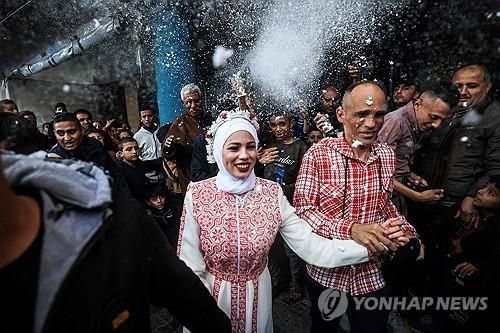 가자지구에서 열린 결혼식