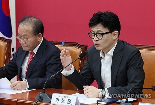 발언하는 한동훈 비상대책위원장