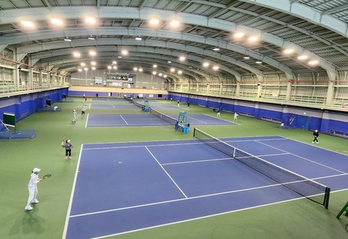 양구 찾은 중앙여자중고등학교 테니스 전지훈련팀