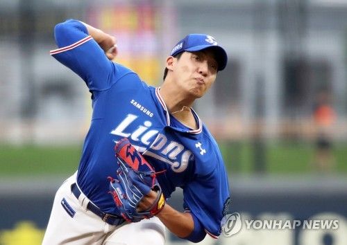 역투하는 원태인