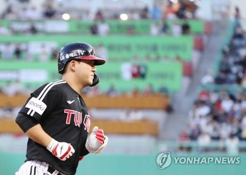 김민성 '홈런 기분'