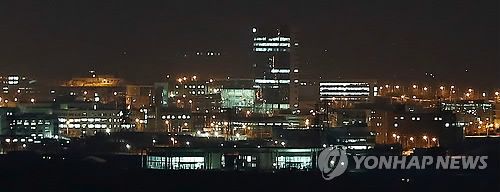 개성공단의 야경 모습