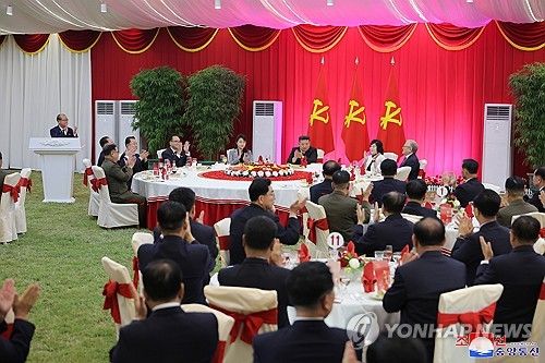 북한, 당 창건 79주년 기념 연회와 공연 진행