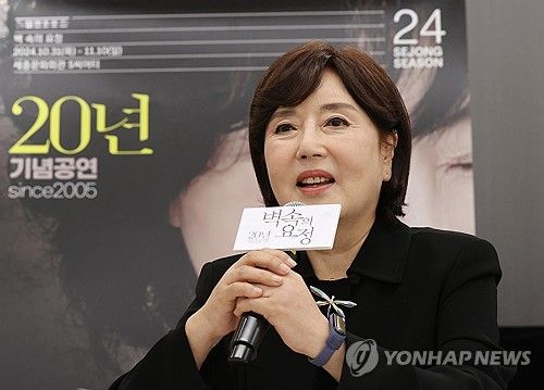 인사말하는 김성녀