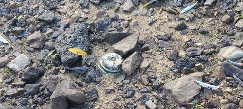 철원 오덕초 인근서 발견된 고철