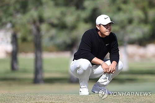 김주형의 2라운드 경기 모습