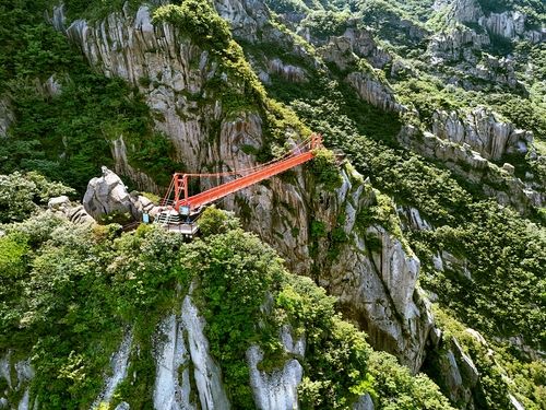 월출산 구름다리[사진/백승렬 기자]