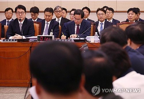 질의에 답하는 심우정 검찰총장