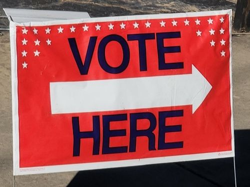 사전투표가 한창인 조지아주의 투표장 안내판