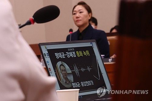 국감 출석한 강혜경 씨