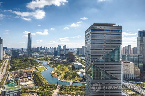 송도국제도시 G타워 전경